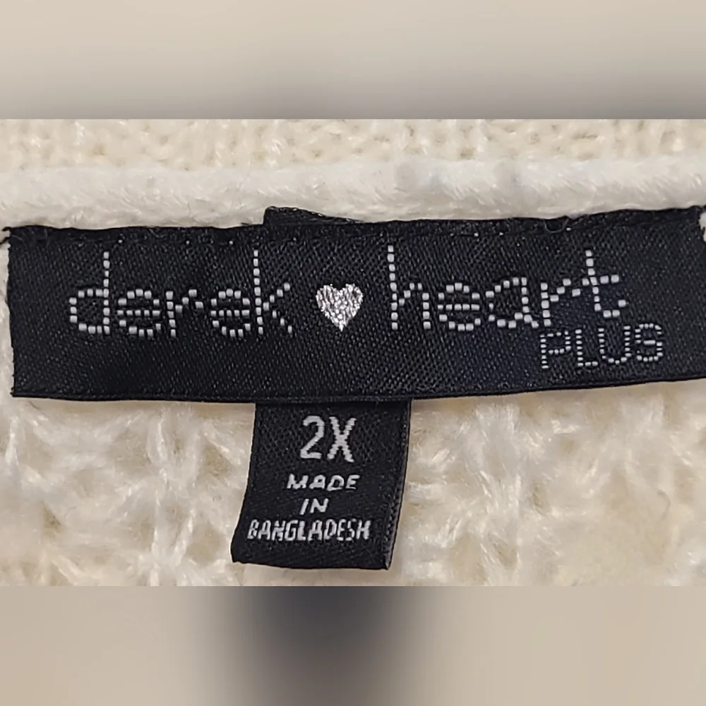Derek Heart size 2X Black/White Sweater - Picture 8 of 9